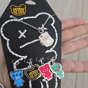 NWT Deddy Bears Interchangeable Charm Necklace